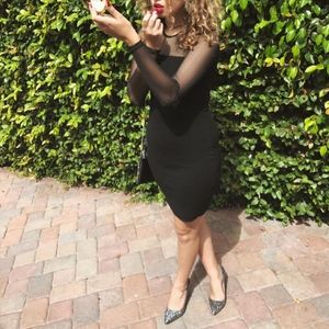 sheer cocktail dress